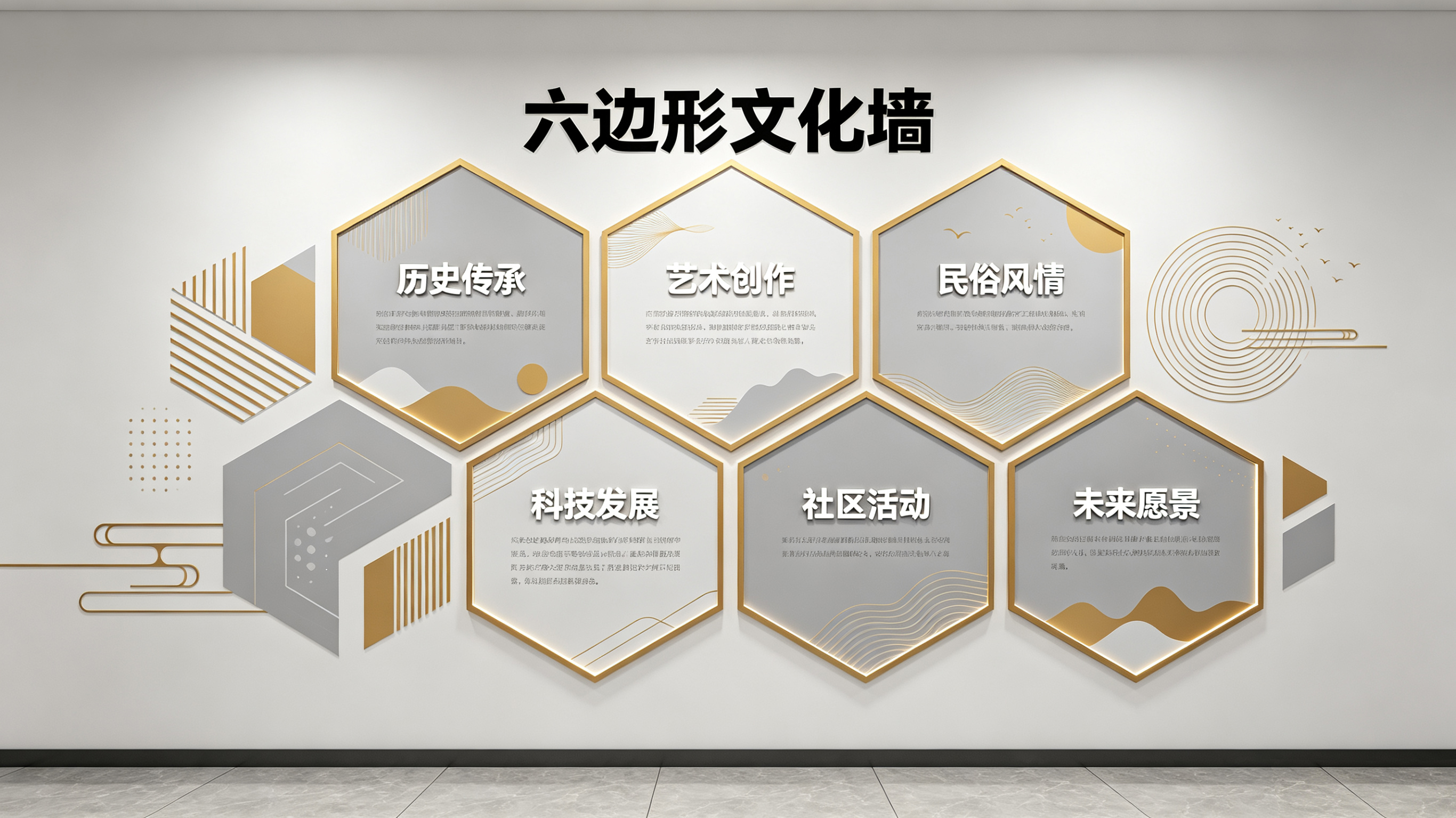 远安企业文化墙 | 六边形信息美学